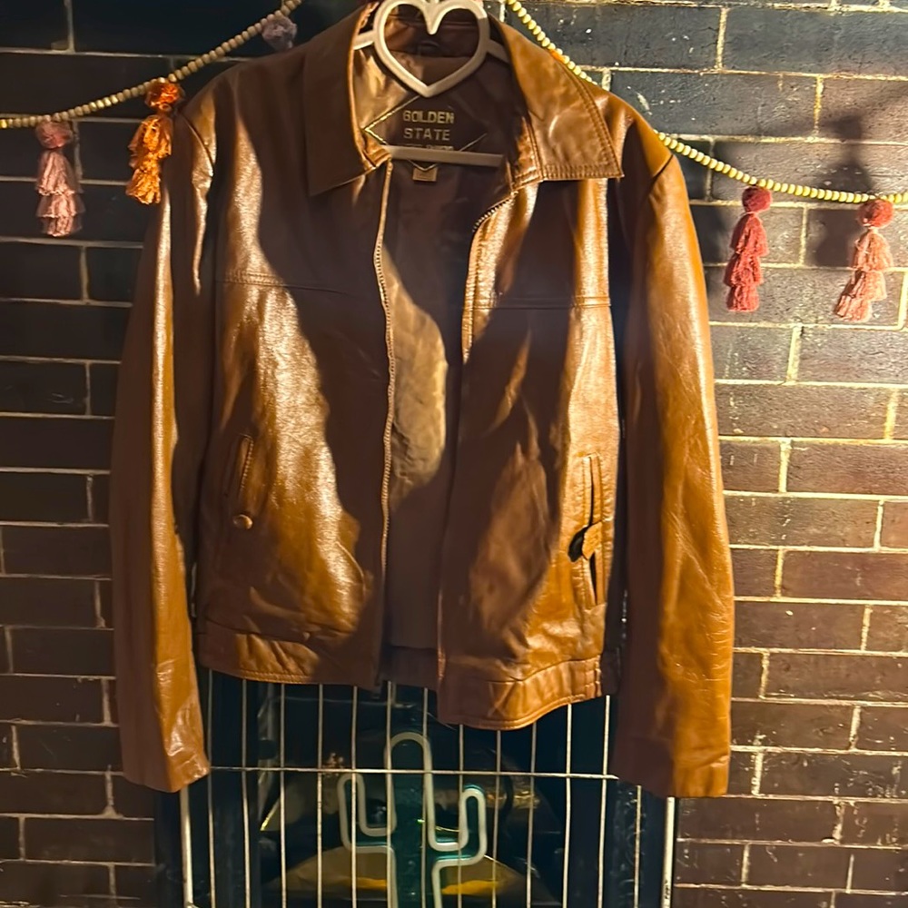 Vintage Tan Leather Jacket